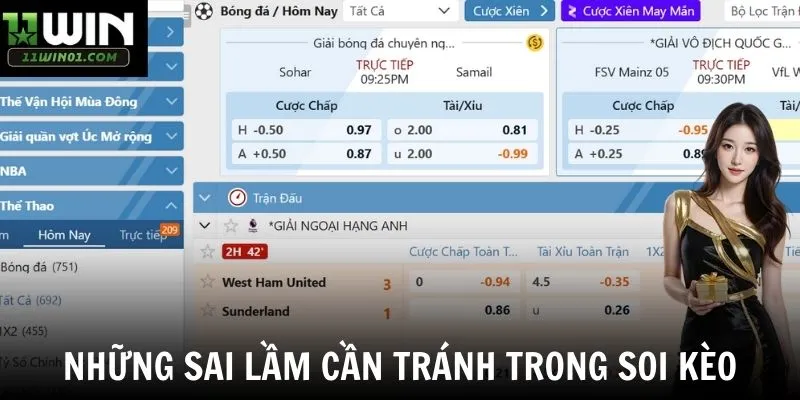 Những sai lầm cần tránh trong soi kèo
